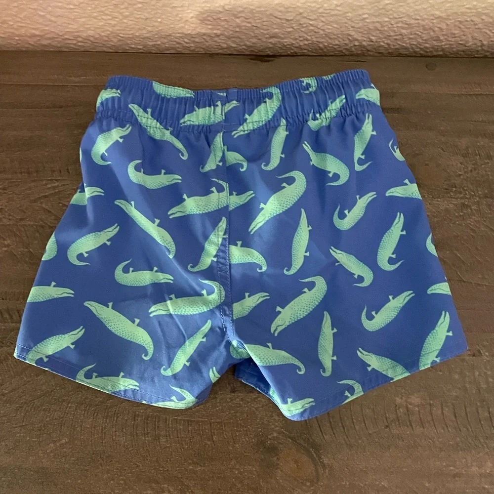 Kids Blue Alligator Print Swim trunks Shorts